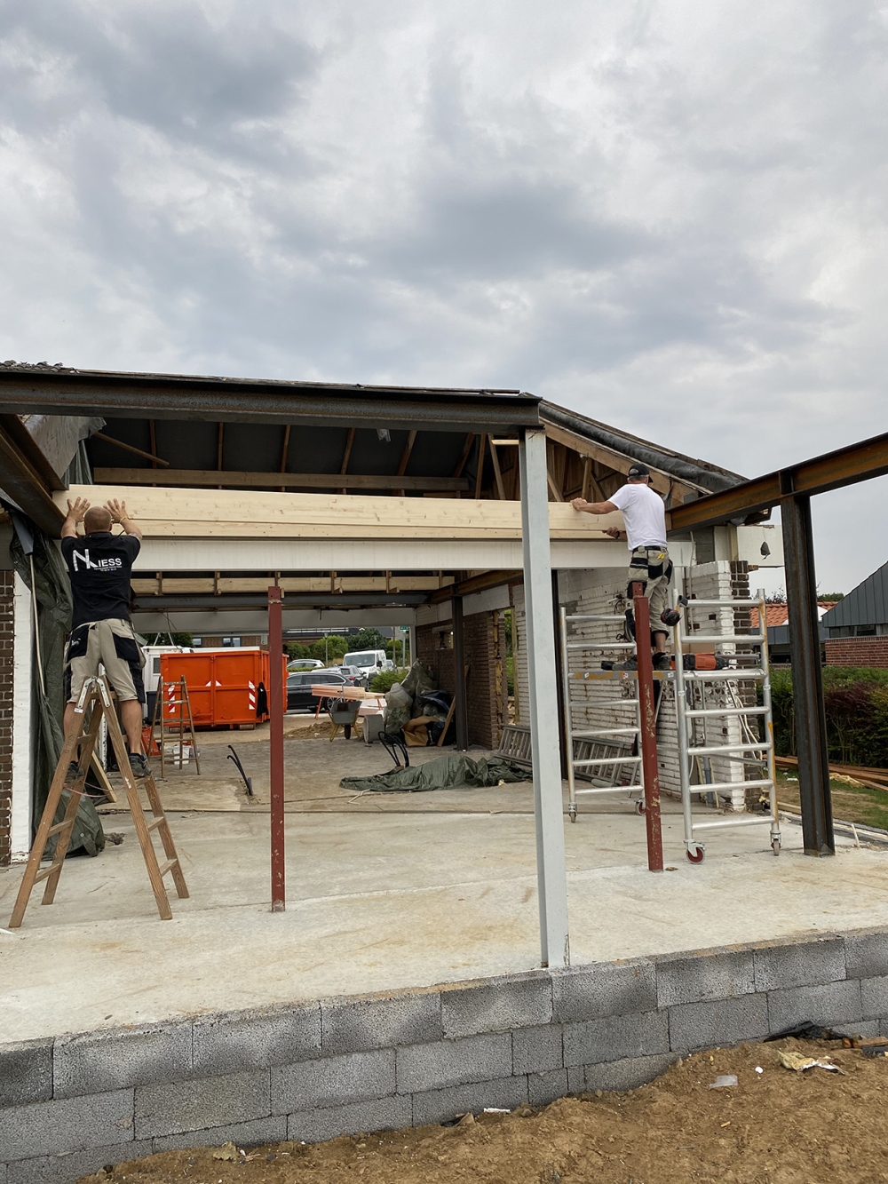 Renovering af hus tilbygning 