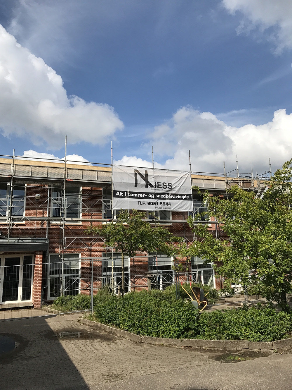 Tagrenovering på Krogsager skole for Fredericia kommune 